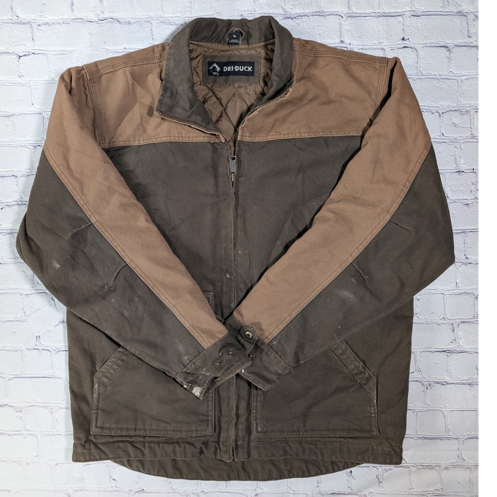 Dri-Duck 5089 Horizon Canvas Work Jacket Mens M Brown Quilted Lined Heavy Duty